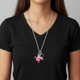 thumbnail image 2 of Delight Jewelry Acrylic Large Pink Skull - Silvertone Class of 2026 Graduation Zoey Charm Necklace, 28", 2 of 4