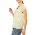 thumbnail image 4 of NOMADIC NOOK Women's 2 Packs V Neck Short Sleeve Ruffled Ditsy Floral Chiffon Blouse, 4 of 6
