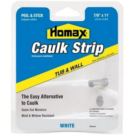 Homax White Silicone Caulk Strips 7/8 in. x 11 ft.