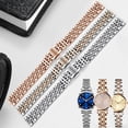 thumbnail image 2 of Correa de acero inoxidable para reloj Armani Starry Sky, pulsera de acero para mujer, correa de acero Longines de 12, 14 y 16 mm, 2 of 5