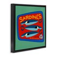 thumbnail image 3 of Stupell Industries Modern Bold Sardines Can Black Floating Frame Canvas Art, 18 x 18, by Carrie Cantwell, 3 of 8