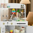 thumbnail image 6 of AILEEKISS Wood Kids Play Kitchen, Pretend Kitchen Playset for Children Age 3 Years up, White, 6 of 12