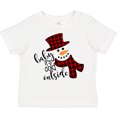 thumbnail image 3 of Inktastic Baby It's Cold Outside Cute Snowman in Plaid Print Boys or Girls Toddler T-Shirt, 3 of 5
