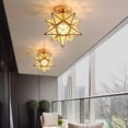thumbnail image 2 of Fmxomd Ceiling Light Semi Flush Mount Ceiling Light Small Chandelier - for Kitchen Hallway Entrance Balcony Dining Rooms Living Rooms Bar Farmhouse - Gold, 2 of 7