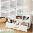 thumbnail image 7 of Tribesigns 9-Tier Shoe Storage Cabinet, 71-Inch Tall Wooden Shoe Rack with 24 Cubbies and Drawer for Closet, Entryway, 7 of 7