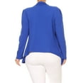thumbnail image 4 of Women's Casual Stretch Comfort Open Front Draped Blazer Jacket, 4 of 4