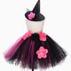 thumbnail image 3 of Falda tutú de bruja para niñas con flores, color negro, larga, para bebés pequeños, disfraz de Halloween para niños, fiesta de carnaval, falda de tul para niñas, 3 of 5