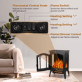 thumbnail image 5 of WAA Electric Fireplace Stove with Adjustable Heat, Realistic 3D Flame Effect, Overheating Protection, 5 of 6
