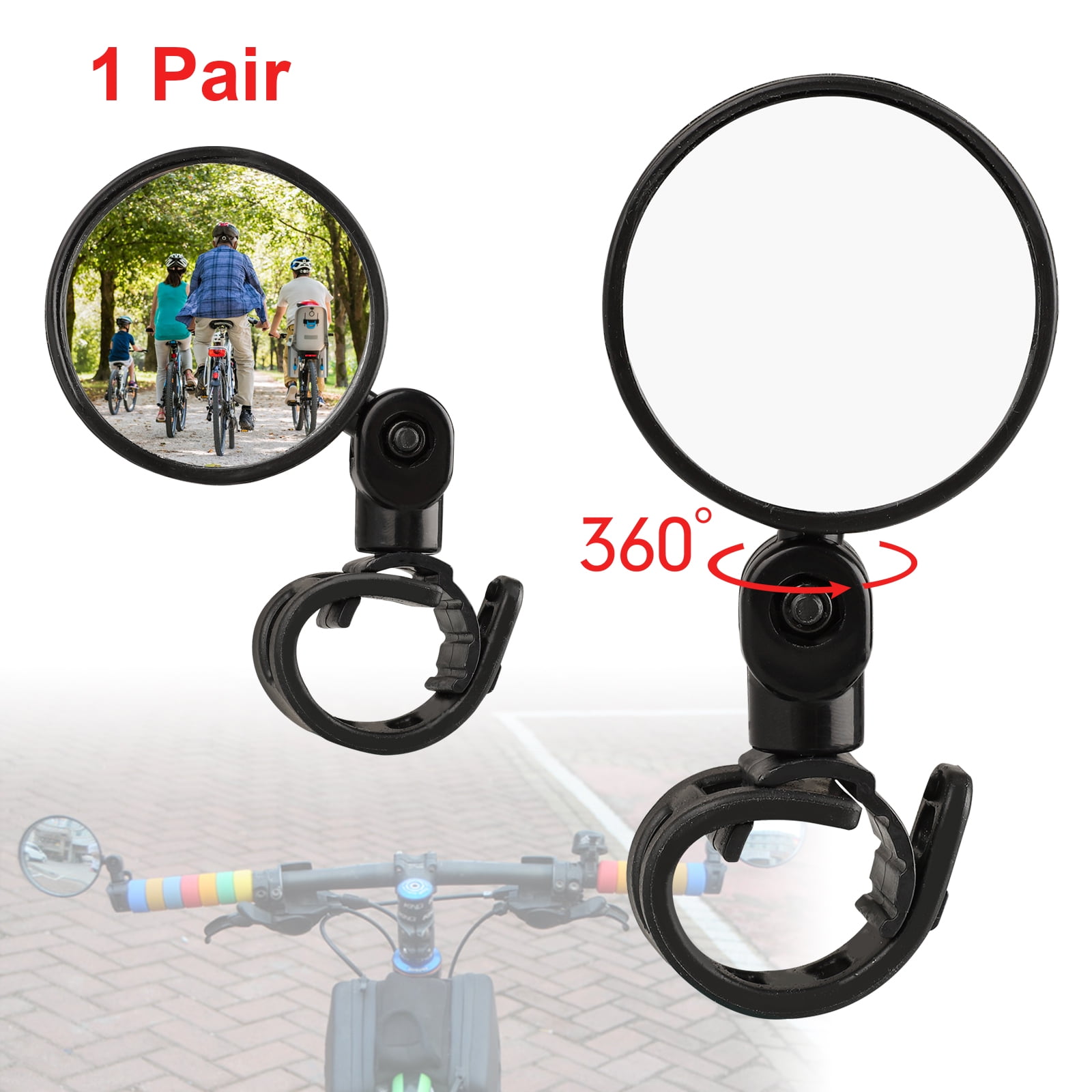 360° Safe Wide Rear View Rearview Mirror Cycling Bike Bicycle Handlebar Hot 