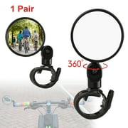 EEEkit Mini Rotate Rearview Handlebar Glass Mirror Bicycle Mirror Set, Universal Cycling Bike Bicycle Handlebar Rear View Mirror with 360 Degree Rotation for Mountain Road Bike Cycling Bicycle