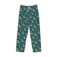 thumbnail image 4 of Sigee Frog and Mushrooms Print Men's Pajama Pants - Soft Lounge Sleep Bottoms with Elastic Waistband and Pockets-Small, 4 of 9