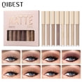thumbnail image 4 of QIBEST Juego de sombra de ojos líquida, 8 colores, mate, larga duración, resistente al agua, pigmentos, Nude, Kits de maquillaje profesional, 4 of 5