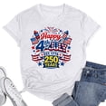 thumbnail image 2 of CONZONE 250Th Anniversary Usa Womens Summer Tops Short Sleeve Letter Number Graphic Independence Day T-Shirts For Women Crew Neck Cozy Fourth Of July Womens T Shirts, 2 of 3