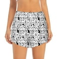 thumbnail image 2 of Fotbe black and white dogs Pattern Womens High Waist Running Shorts Athletic Workout Quick Dry Shorts for Women with Pockets Gym Yoga Summer Shorts-XX-Large, 2 of 7