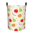 thumbnail image 2 of LNWH Laundry Basket, Apples Pears Fruits Art Pattern Foldable Laundry Hamper with Handles Waterproof, Small Size, 2 of 8
