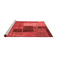 thumbnail image 2 of Ahgly Company Machine Washable Indoor Round Patchwork Red Transitional Area Rugs, 8' Round, 2 of 4
