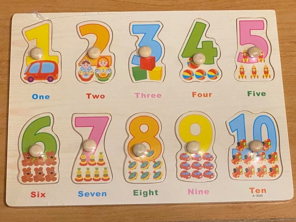 Kids Alphabets ABC Numbers 123 Jigsaw Puzzle Learning Toys Shapes