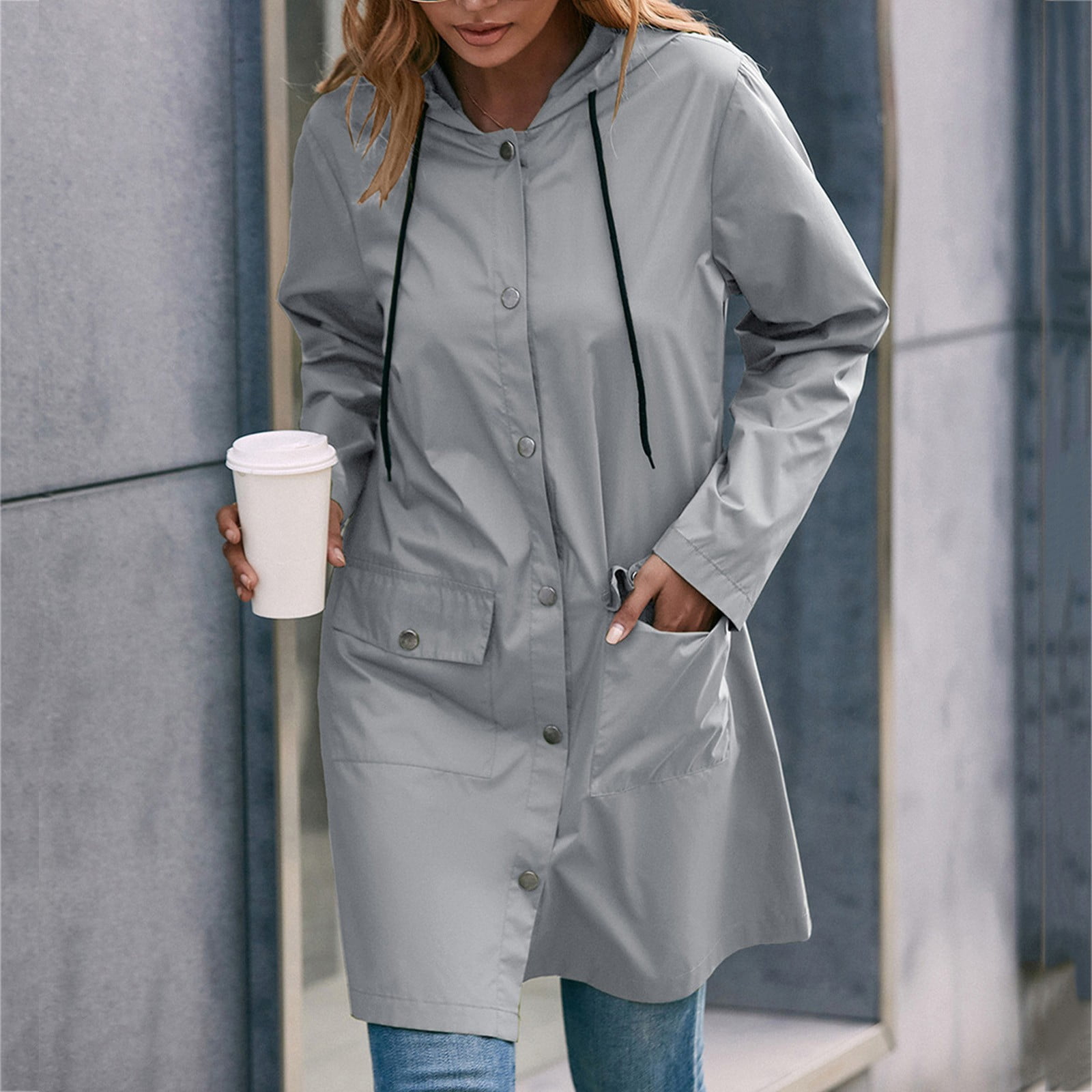 Veste Imperméable Cocila Pour Femme - Coupe-vent Léger, Longue, Style Trench - Printemps/Automne - Taille Ajustable - 10
