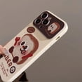 thumbnail image 4 of Cute Fun Toast Plush Bear Lanyard Large Window Phone Case For iPhone 14 15 Pro Max 12 13 Pro 14 11 XS 7 Plus Cartoon Soft Cover ZR, 4 of 6