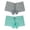 Grey-Aqua, variant on Womens Panties Small to Plus Size Open Peek-a-Boo Lace Boyshort Lingerie