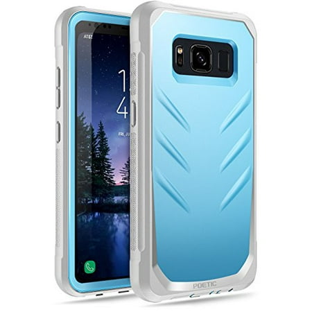 Poetic Revolution [360 Degree Protection] Full-Body Rugged Heavy Duty Case with [Built-in-Screen Protector] for Samsung Galaxy S8 Active (2017)