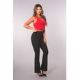 thumbnail image 6 of High Waist Soft Brushed Stretch Knit Flare Pants - Black, 6 of 9