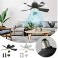 thumbnail image 1 of Sentmoon Socket Fan Light With Remote 3 Colors 3000K-6500K Dimmable LED Light Bulb Fan for E26/E27 Base Small Ceiling Fan With Socket ExtenderScrew In Small Ceiling Fan, 1 of 8