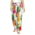thumbnail image 2 of Picia Hawaiian Pineappl Womens Soft Woven Cotton Elastic Waistband Sleep Pajama Pant Lounge Sleep Pant With Pockets And Drawstring-XX-Large, 2 of 9