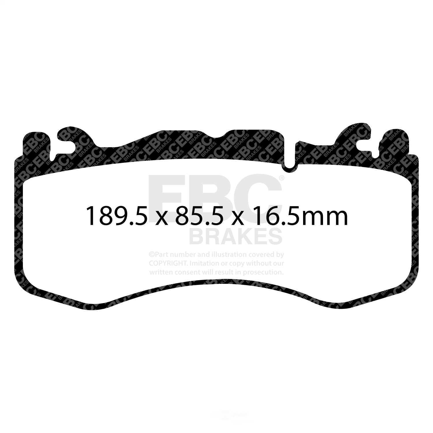 EBC Brakes Yellowstuff 4000 Series Street and Track Brake Pad Set Fits select: 2021-2023 ASTON MARTIN DBX, 2019-2022 ASTON MARTIN VANTAGE