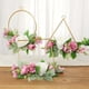 thumbnail image 3 of Guirnalda de 3 flores artificiales para manualidades, ideal para puerta de entrada, decoración de bodas Rosa, 3 of 8