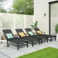 thumbnail image 2 of GDF Studio Joy Outdoor Mesh and Aluminum Adjustable Chaise Lounge, Set of 4, Black, 2 of 6