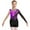 Purple&Black, variant on Alvivi Girls Long Sleeve Ballet Dance Gymnastics Leotard with Shorts Ballroom Performance Costume Gold&Black 12