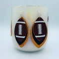 thumbnail image 4 of Football Earrings - Sport Earrings - Black & Gold Earrings - Football Jewelry (Black & Marigold), 4 of 11