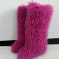 thumbnail image 2 of Women's Winter Faux Fur Beach Wool Boots Are Warm Fluffy and Knee High Snow Boots, 2 of 4