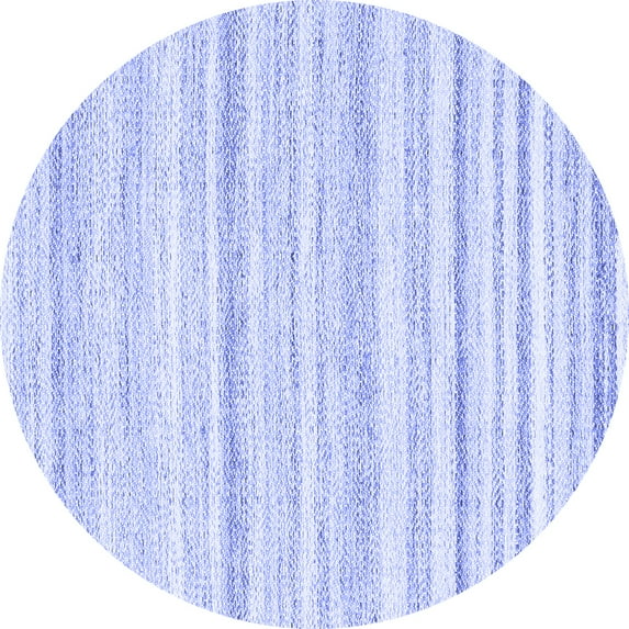 Ahgly Company Indoor Round Solid Blue Modern Area Rugs, 3' Round