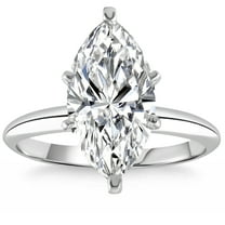 Pompeii Certified 2 - 6Ct Marquise Solitaire Diamond Engagement Ring 14k Gold Lab Grown
