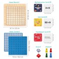 thumbnail image 3 of Miangastore Wooden Toy Set for Early Learning and Playing Fun Multi Color 7.5 x 7.5 Inch Checkerboard, 3 of 8