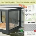 thumbnail image 4 of Haverchair Cat Window Boxs, Catio Outdoor Cats Enclosure with Bug Proof Wire Mesh Fit Double Hung Frame 26" to 43" Wide, Window Perch w/Waterproof Clear Roof for Sunbathing Napping Overlooking, Black, 4 of 11
