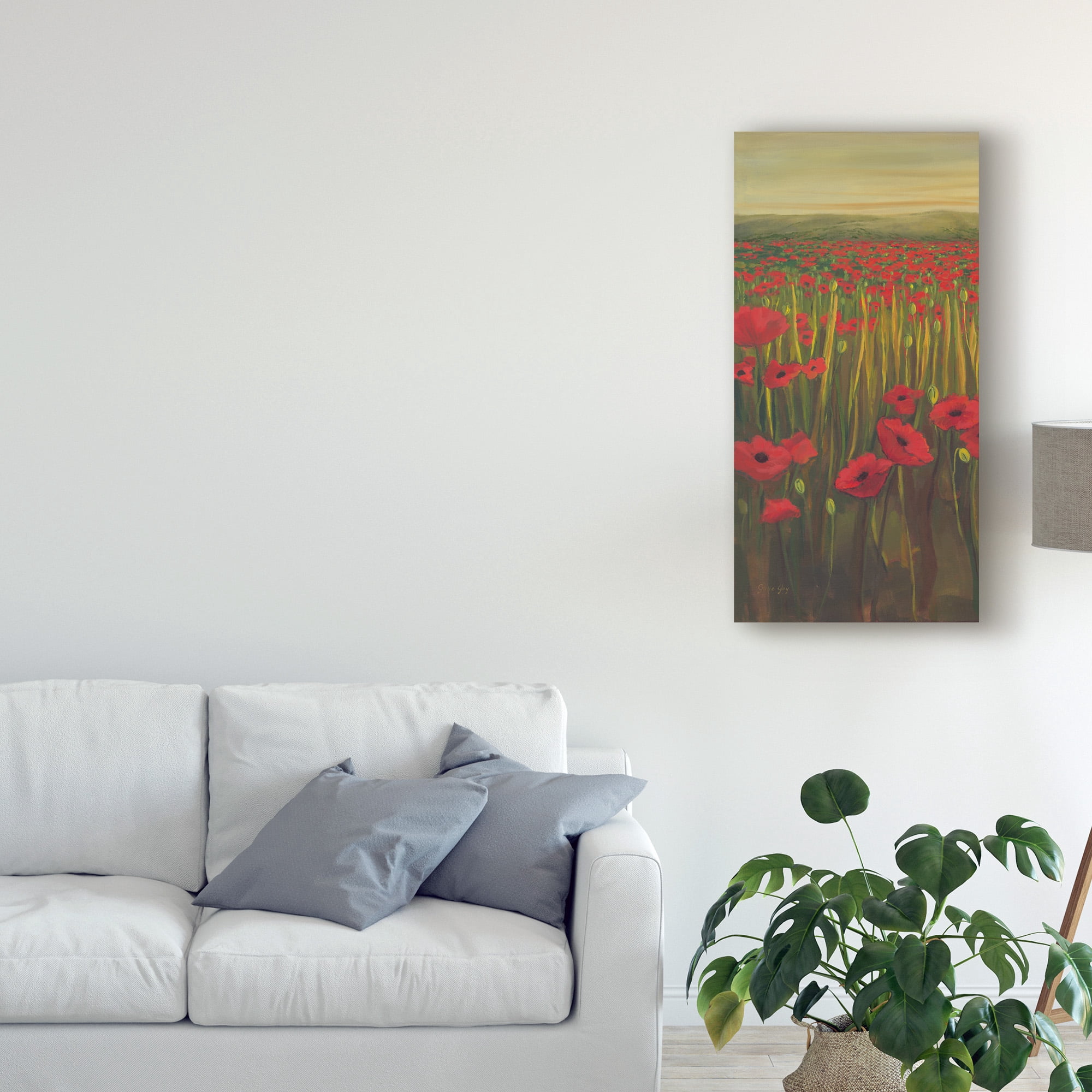 Trademark Fine Art 'Red Poppies in Field I' Canvas Art by Julie Joy