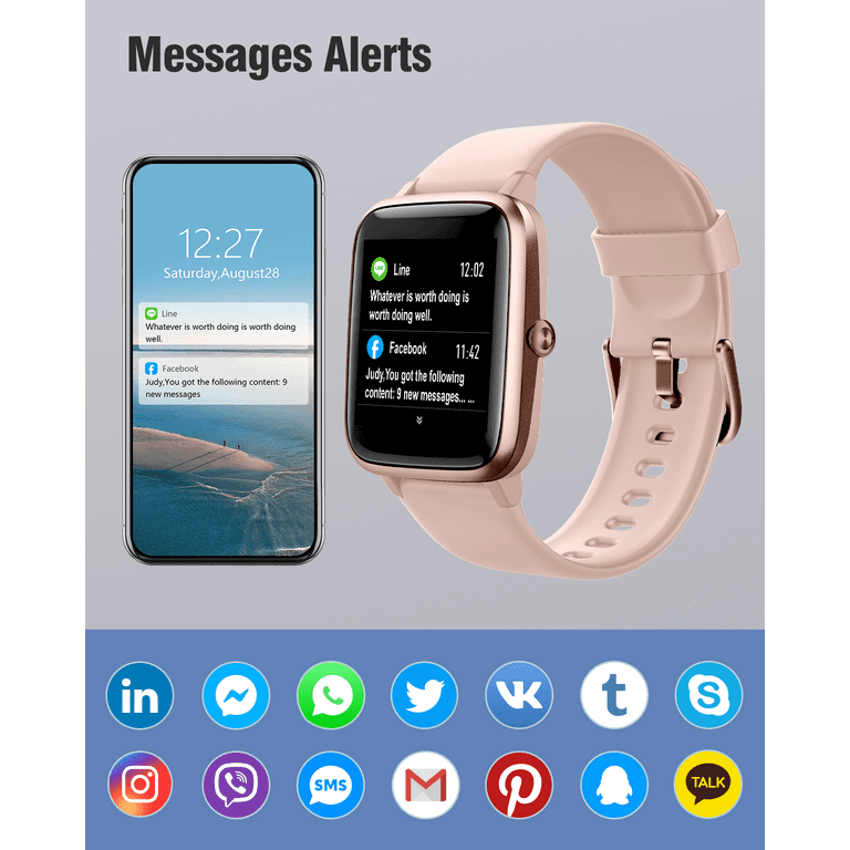 Yamay Reloj inteligente compatible iPhone y Android los teléfonos IP68  Resistente al agua, los relojes para hombres, mujeres ronda Smartwatch  Tracker Fitness Monitor de Ritmo Cardíaco Reloj digital - China Reloj  inteligente