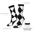 thumbnail image 6 of Women'S Novelty Funny Crew Socks Men'S Harlequin Pattern Design Socks, 6 of 7