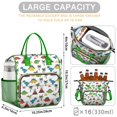 thumbnail image 5 of Dinosaurs Volcano Palm White Pattern Womens Lunch Box for Work,Insulated Large Lunch Bag for Tween and Teen,Loncheras Para Mujer,Leakproof Adult Lunch Bag for Work,Beach,Travel,Picnic,Camping, 5 of 7