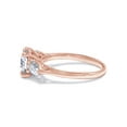thumbnail image 3 of 2 2/5 CT 7MM Cushion Shape & 6X4MM Pear Cut Lab Created Moissanite Diamond 3-Stone Engagement Wedding Ring For Women In 14K Rose Gold Over Sterling Silver (VVS1 Clarity, 2.40 Cttw)-8, 3 of 7