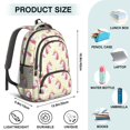 thumbnail image 5 of Unicorn and Stripe Yellow Pattern Backpack for School, Cute School Bag with Adjustable Shoulder Straps and Padded Back, 16.9"x12.6"x5.9", 5 of 5