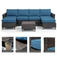 thumbnail image 6 of Grand Patio Outdoor Furniture, Patio Wicker  Armless Sofa, Peacock Blue, 6 of 6