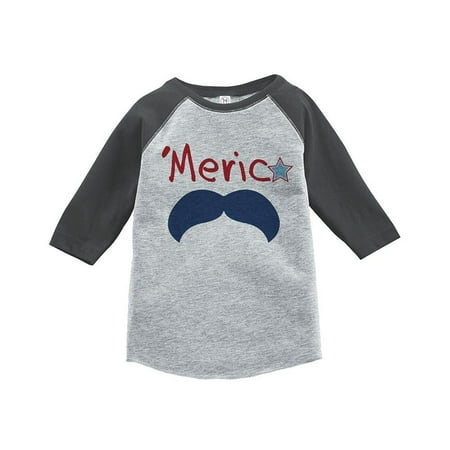 

Custom Party Shop America 4th of July Raglan Tee Grey