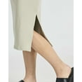 thumbnail image 5 of 3 Pack: Women's Ribbed Jersey Crew Neck Short Sleeve Midi Length Dress With Side Slit, 5 of 6