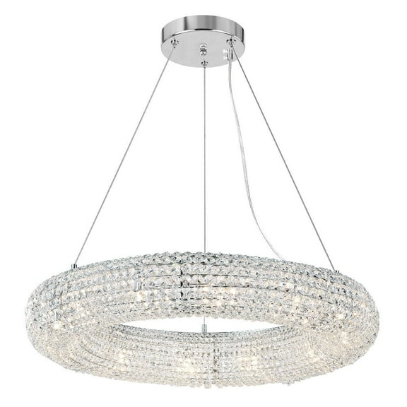 CWI Lighting Veronique 12 Light Contemporary Metal Chandelier in Chrome