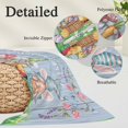 thumbnail image 2 of Easter Bunny Gnomes Pillow Covers, Linen Long Throw Pillow Case, Spring Easter Eggs Floral Blue Wood Holiday Pillow Protector Decorative Cushion Cover for Living Room/Bedroom 12" x 20", 2 of 8