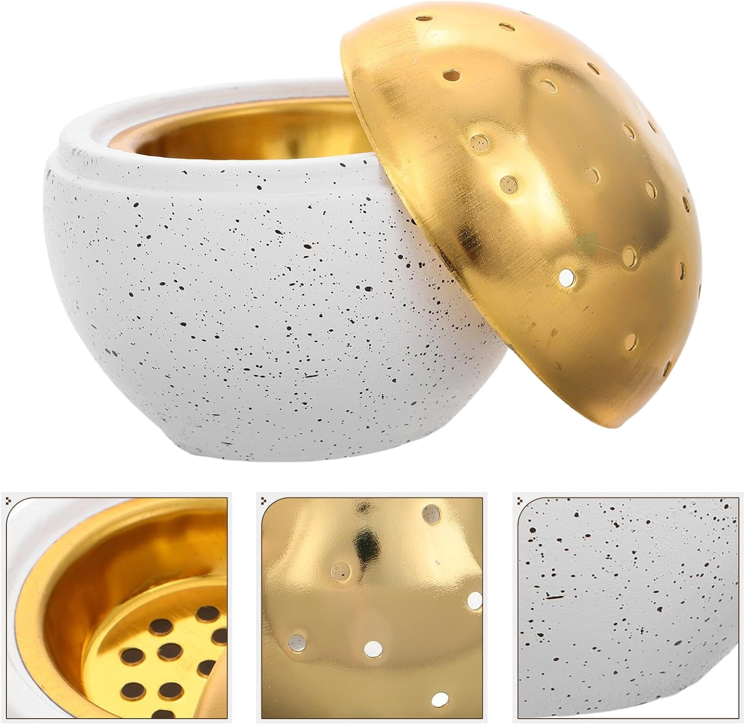 Cement Incense Burner Handheld Ball Speckle Holder
